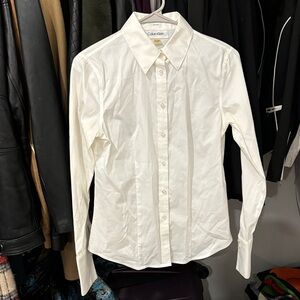 Calvin Klein Men's Cream Dress Shirt